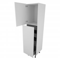 400mm Type 2 Larder Pull Out Tall Unit with 2 Pan Drawers & 3 Internal Drawers Left Hand - (Self Assembly)