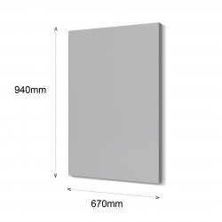 Gloss White End Support Panel - 920 x 670 x 18mm