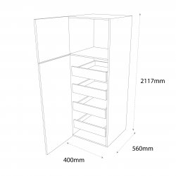 400mm Type 16 Larder Pull Out Unit with 4 Internal Drawers Left Hand - (Ready Assembled)