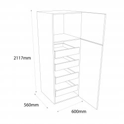 600mm Type 4 Larder Pull Out Unit with 4 Internal Drawers Right Hand - (Self Assembly)