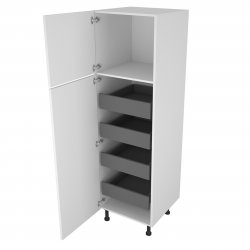 400mm Type 16 Larder Pull Out Tall Unit with 4 Internal Drawers Left Hand - (Ready Assembled)
