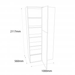 1000mm Type 10 Corner Larder to Base Unit with 500mm Door Right Hand - (Ready Assembled)