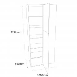 1000mm Type 1 Tall Corner Larder to Larder Unit with 500mm Door Left Hand - (Ready Assembled)