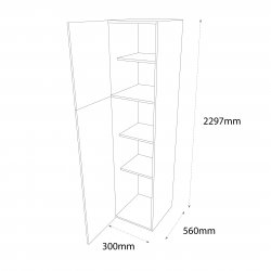 300mm Type 1 Larder Tall Unit Left Hand - (Ready Assembled)