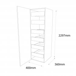 Sheraton 400mm Type 15 Larder Pull Out Tall Unit with 6 Internal Drawers Left Hand - (Ready Assembled)