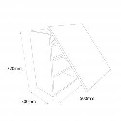 500mm Standard Up & Over Flap Wall Unit - (Self Assembly)