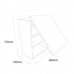 600mm Standard Up & Over Flap Wall Unit - (Self Assembly)