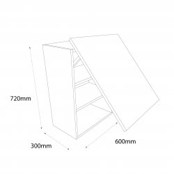 Sheraton 600mm Standard Up & Over Flap Wall Unit - (Ready Assembled)