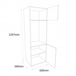 600mm Type 6 Tall Double Oven Housing Unit Right Hand - (Ready Assembled)