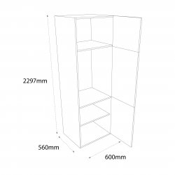 600mm Type 19 Tall Fridge/Freezer Housing Unit Right Hand - (Ready Assembled)