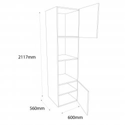 Sheraton 600mm Type 76 Single Oven Housing Unit with 2 Doors Right Hand - (Ready Assembled)