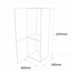 600mm Type 23 Tall Fridge/Freezer Housing Unit Left Hand - (Ready Assembled)