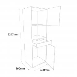 600mm Type 2 Tall Single Oven Housing Unit Right Hand - (Ready Assembled)