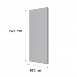 Painted Graphite End Support Panel - 2400 x 670 x 18mm