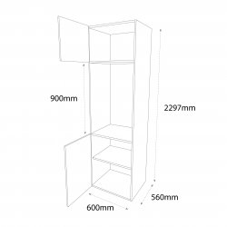 600mm Type 1 Tall Double Oven Housing Unit Left Hand - (Self Assembly)