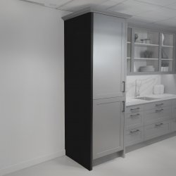 Super Matt Black End Support Panel - 2400 x 670 x 18mm