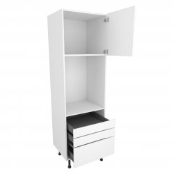 Chippendale 600mm Type 3 Double Oven Housing Unit with 3 Drawers Right Hand - (Self Assembly)