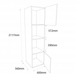 Chippendale 600mm Type 5 Single Oven & Microwave Housing Unit Right Hand - (Self Assembly)