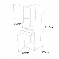 600mm Type 6 Single Oven Housing Unit Left Hand - (Self Assembly)