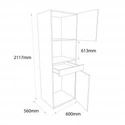 Chippendale 600mm Type 6 Single Oven Housing Unit Right Hand - (Self Assembly)