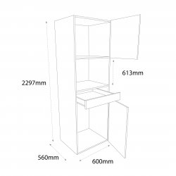 Chippendale 600mm Type 6 Tall Single Oven Housing Unit Right Hand - (Self Assembly)