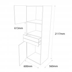Chippendale 600mm Type 7 Single Oven Housing Unit Left Hand - (Self Assembly)