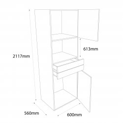 600mm Type 7 Single Oven Housing Unit Right Hand - (Self Assembly)