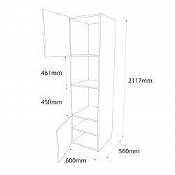 Chippendale 600mm Type 12 Microwave/Oven/Coffee Machine Housing Unit Left Hand - (Self Assembly)