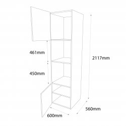 600mm Type 12 Microwave/Oven/Coffee Machine Housing Unit Left Hand - (Self Assembly)