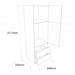 Chippendale 600mm Type 2 Fridge/Freezer Housing Unit Right Hand - (Self Assembly)