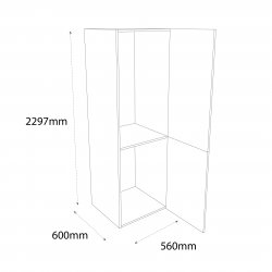 600mm Type 5 Tall Fridge/Freezer Housing Unit Right Hand - (Self Assembly)