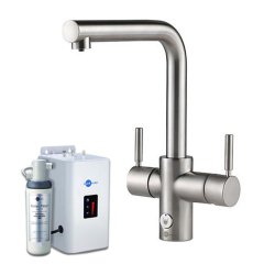 InSinkErator 4N1 L Shape Tap Neo Tank & Filter Pack - Brushed Steel