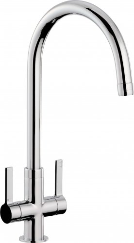 Abode Linear Nero Monobloc Mixer Tap - Chrome/Black