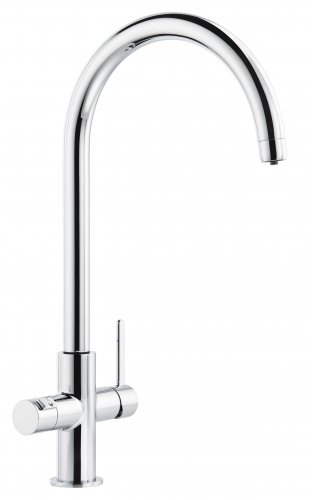 Abode Prothia 3 IN 1 Swan Spout Slimline Monobloc Tap - Chrome