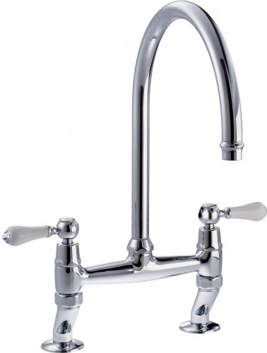 Abode Ludlow Bridge Mixer Tap - Chrome