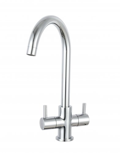 Prima Staten Swan Neck Dual Lever Mixer Tap - Chrome