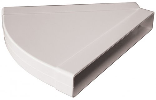 Manrose 110 x 54mm Rectangular Horizontal 45Â° Bend