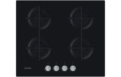 Indesit ING 61T/BK UK 60cm Gas on Glass Hob - Black