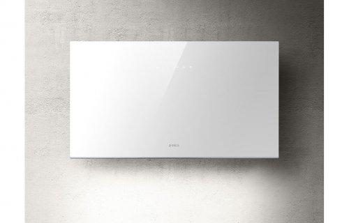 Elica Plat 55cm Chimney Hood - White Glass