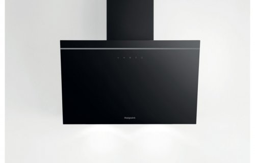 Hotpoint PHVP 62F LT K 60cm Angled Chimney Hood - Black