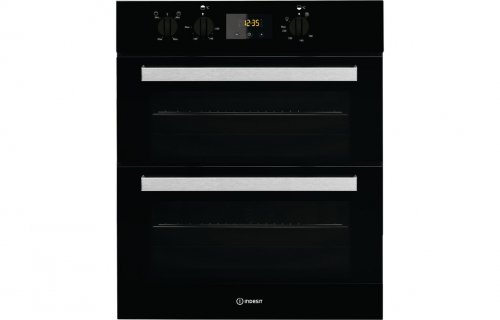 Indesit IDU 6340 BL B/U Double Electric Oven - Black