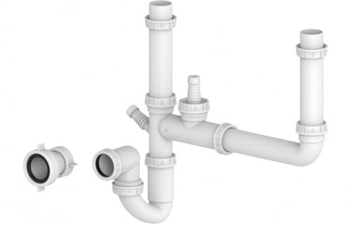 Prima Two Bowl Plumbing Kit