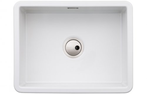 Abode Sandon Large 1B Ceramic Undermount/Inset Sink - White
