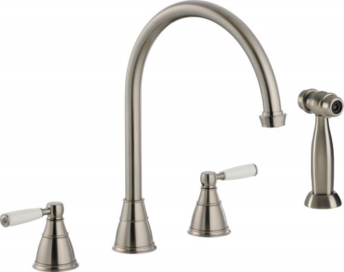 Abode Astbury 3 Part Mixer Tap w/Handspray - Pewter