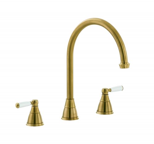 Abode Astbury 3 Part Mixer Tap - Pewter