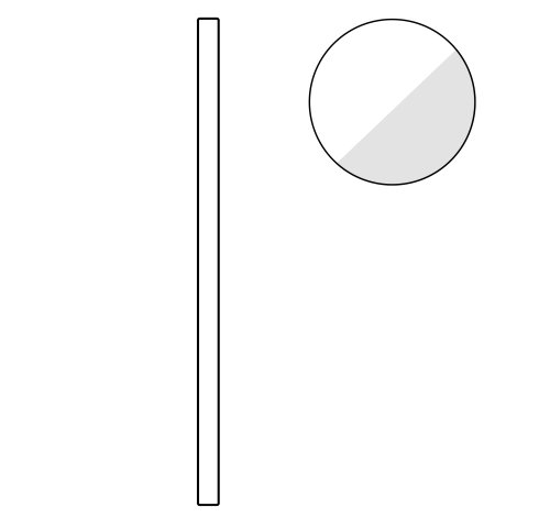 2200 x 100 x 18mm Wall Scribe / Filler - Gloss White