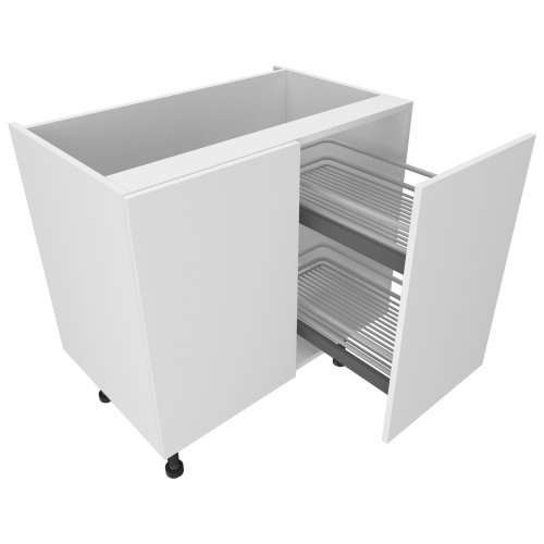 900mm Highline Corner Base Unit with 450mm Door & Vario Pull Out Storage Left Hand - (Self Assembly)