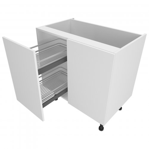 1000mm Highline Corner Base Unit with 600mm Door & Vario Pull Out Storage Right Hand - (Self Assembly)