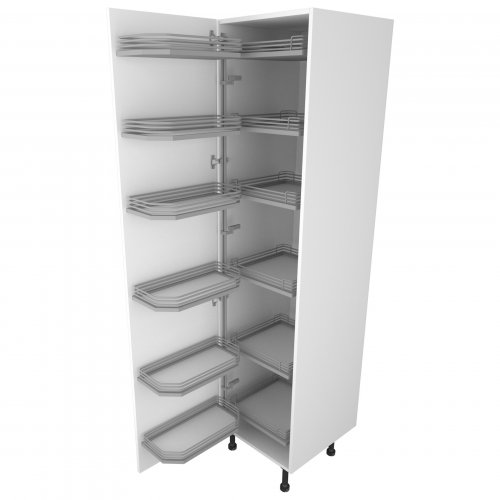 Chippendale 500mm Tandem Larder Tall Unit with Pull Out Graphite Wirework Left Hand - (Self Assembly)