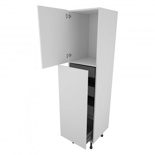 300mm Type 2 Larder Pull Out Tall Unit with 2 Pan Drawers & 3 Internal Drawers Left Hand - (Self Assembly)